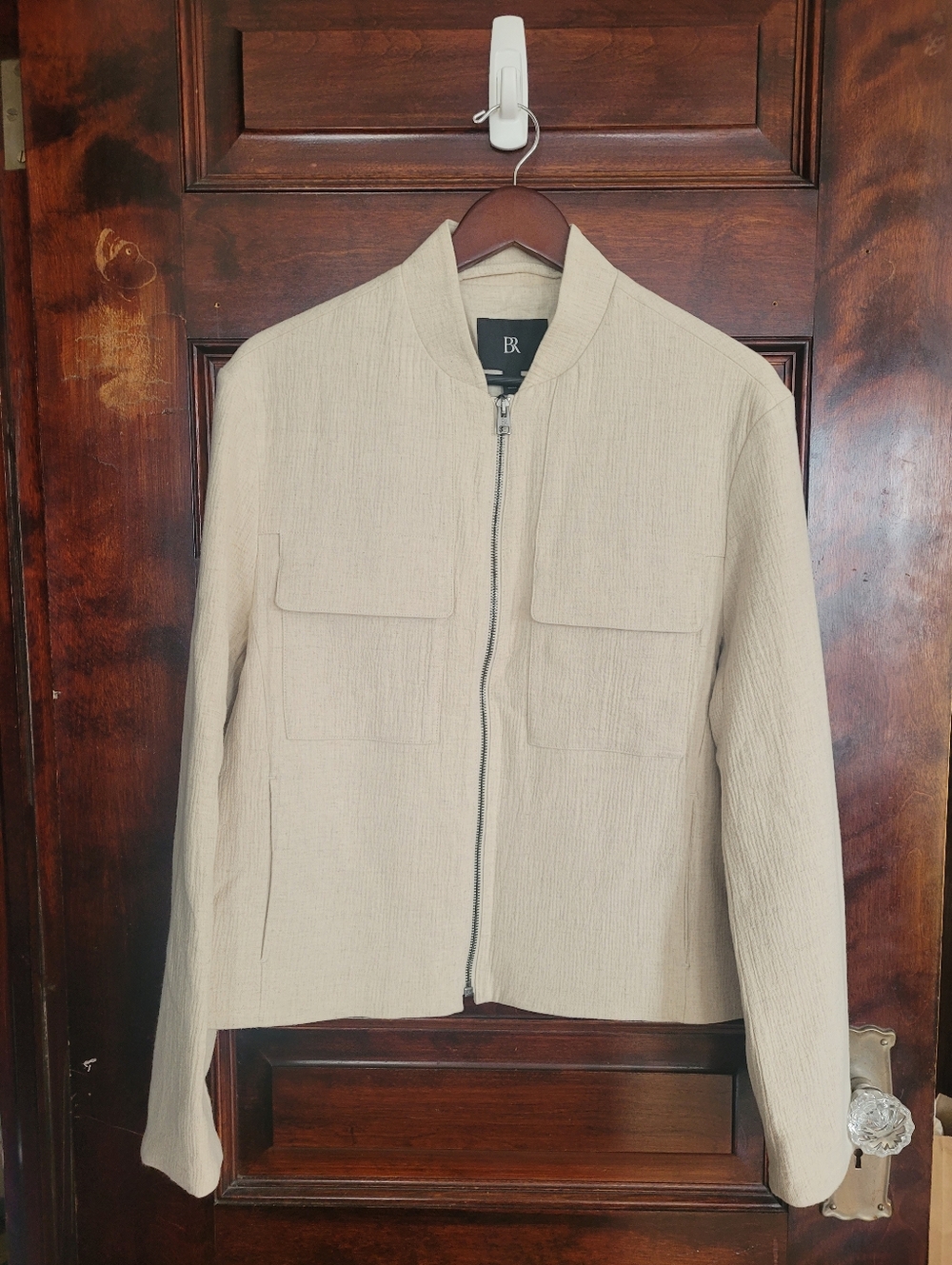 Banana Republic Light Beige Cotton-Linen Jacket